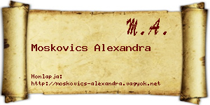 Moskovics Alexandra névjegykártya