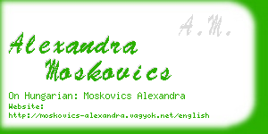 alexandra moskovics business card